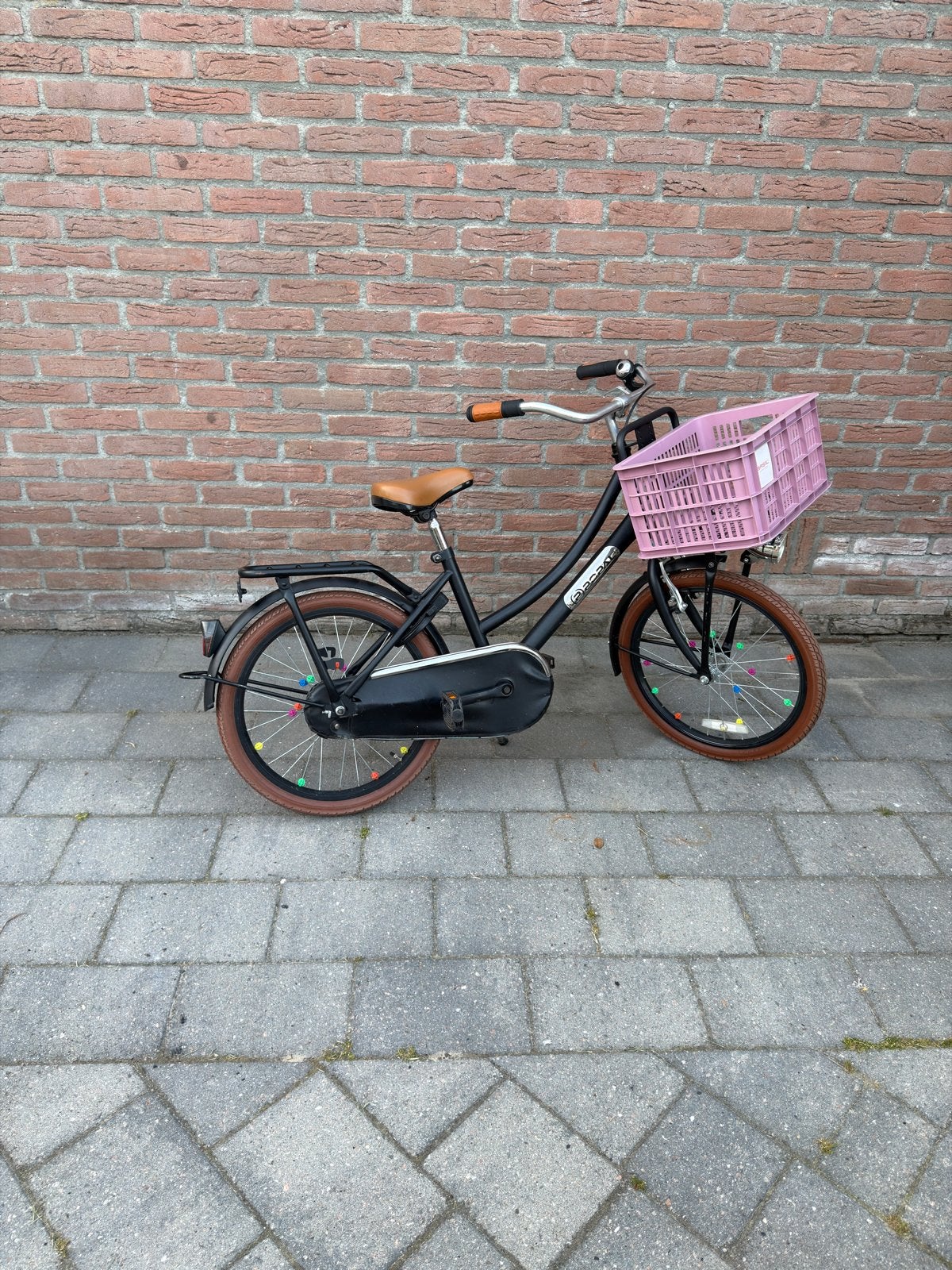 Popal meisjesfiets 20 inch met mandje, Fietsen en Brommers, Ophalen, Gebruikt, Terugtraprem, 20 inch