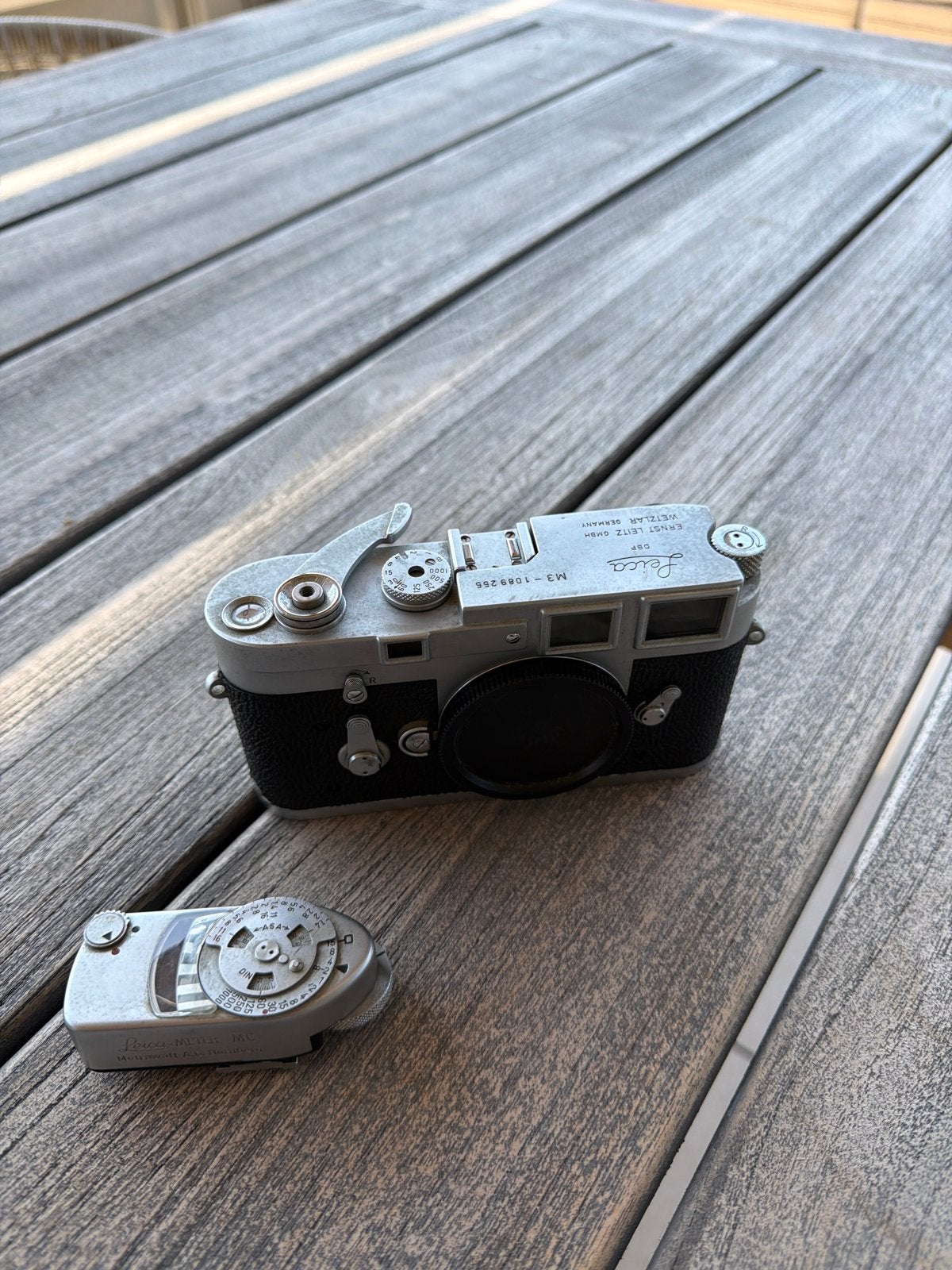 Leica M3 analoge camera met lichtmeter, Audio, Tv en Foto, Fotocamera's Analoog, Ophalen, Gebruikt, Spiegelreflex, Leica