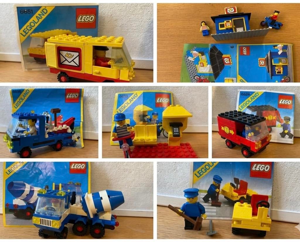 Vintage LEGO Legoland Bundle - 7 Klassieke Stadsvoertuigen, Gebruikt, Geen, Lego, Onbekend