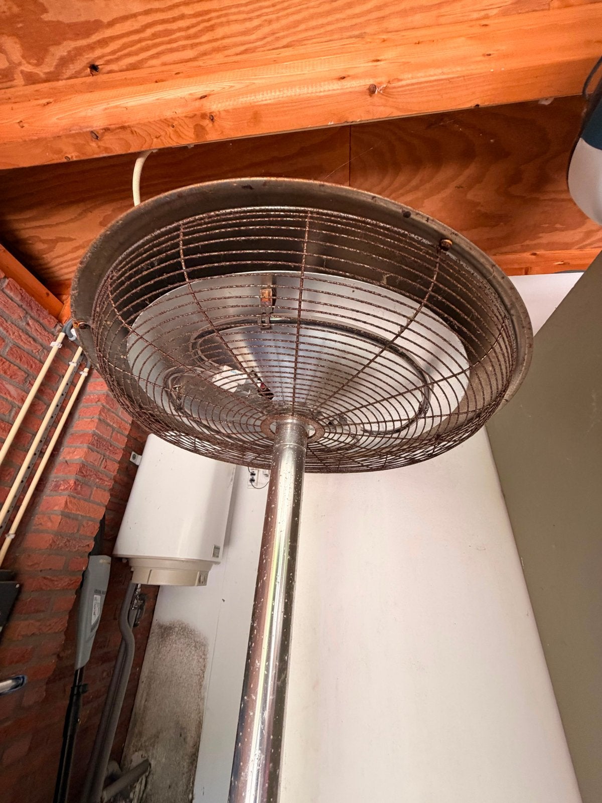 Staande warmtelamp/heater, Huis en Inrichting, Ophalen, Gebruikt, Metaal, 150 tot 200 cm