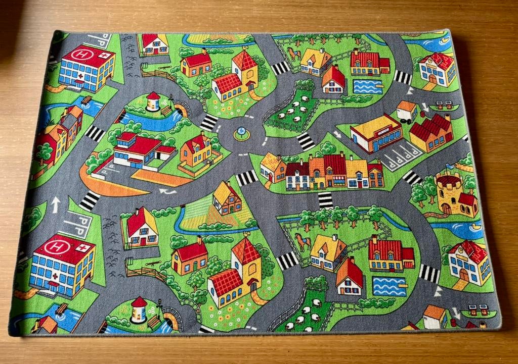 Antislip speelkleed Wegen en huizen 139 x 196, Kinderen en Baby's, Ophalen, Gebruikt