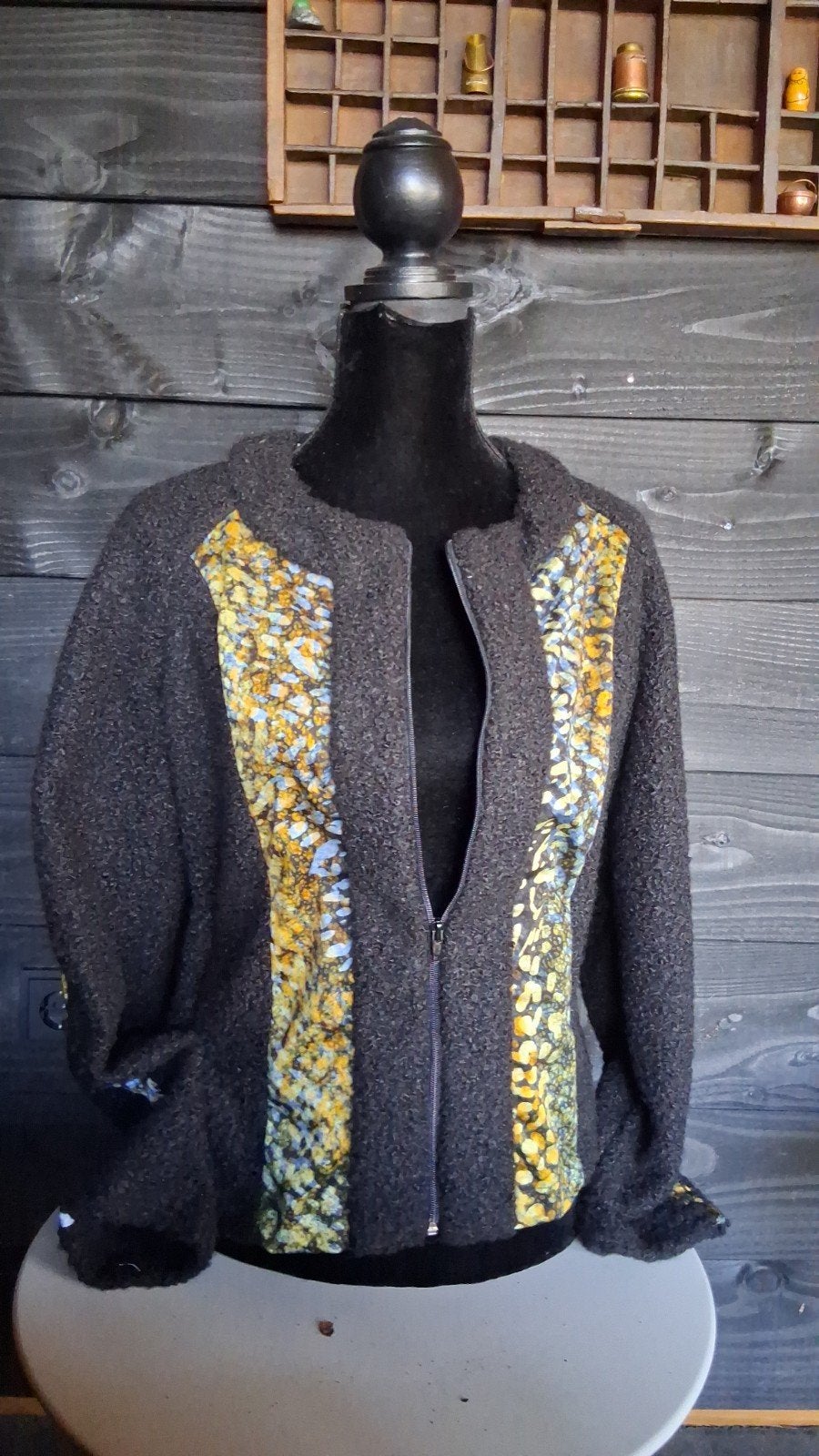 Winter vest/ jasje, Komt uit een atelier, Zwart, Maat 42/44 (L), Nieuw