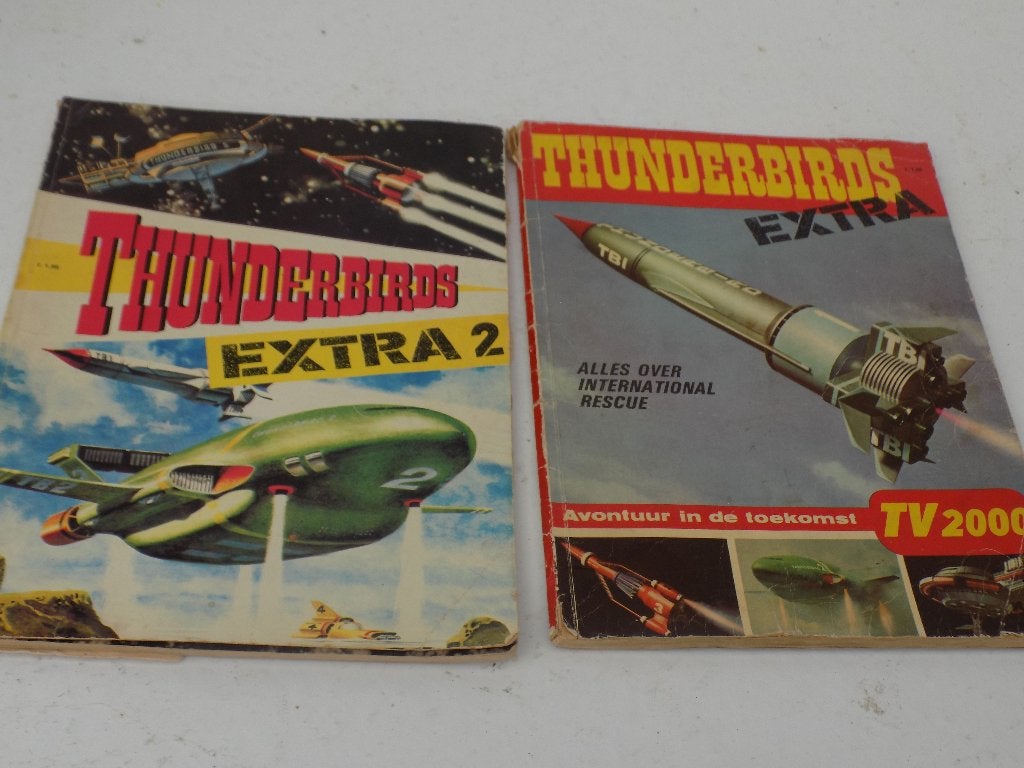 stripboeken Thunderbirds extra 1966 gebruikt belezen, Meerdere stripboeken, Ophalen of Verzenden, Gelezen
