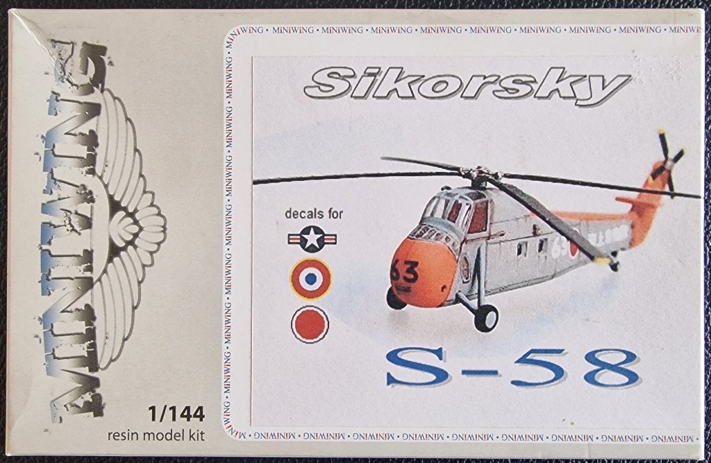 Sikorsky S-58 Choctaw 1/144 Miniwings, Hobby en Vrije tijd, Overige merken, 1:144 tot 1:200, Helikopter, Nieuw