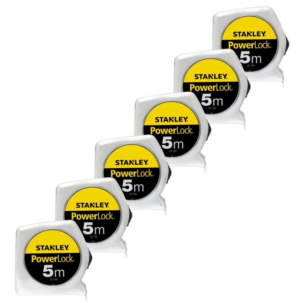 Stanley 0-33-194/6 6 x Rolbandmaat Powerlock 5m - 19mm, Niet ingevuld, Niet ingevuld, Niet ingevuld