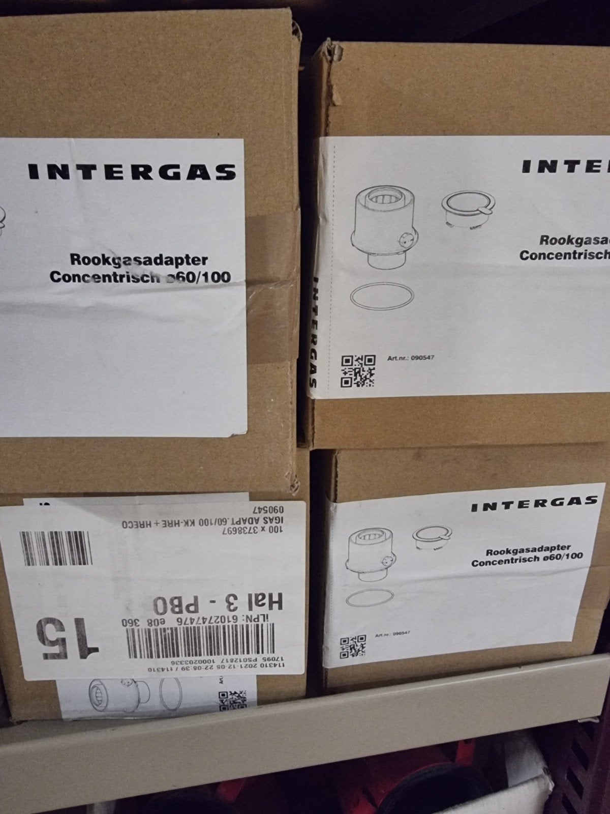 Intergas Rookgasadapter Concentrisch 60/100, Ophalen of Verzenden, Nieuw, Overige typen