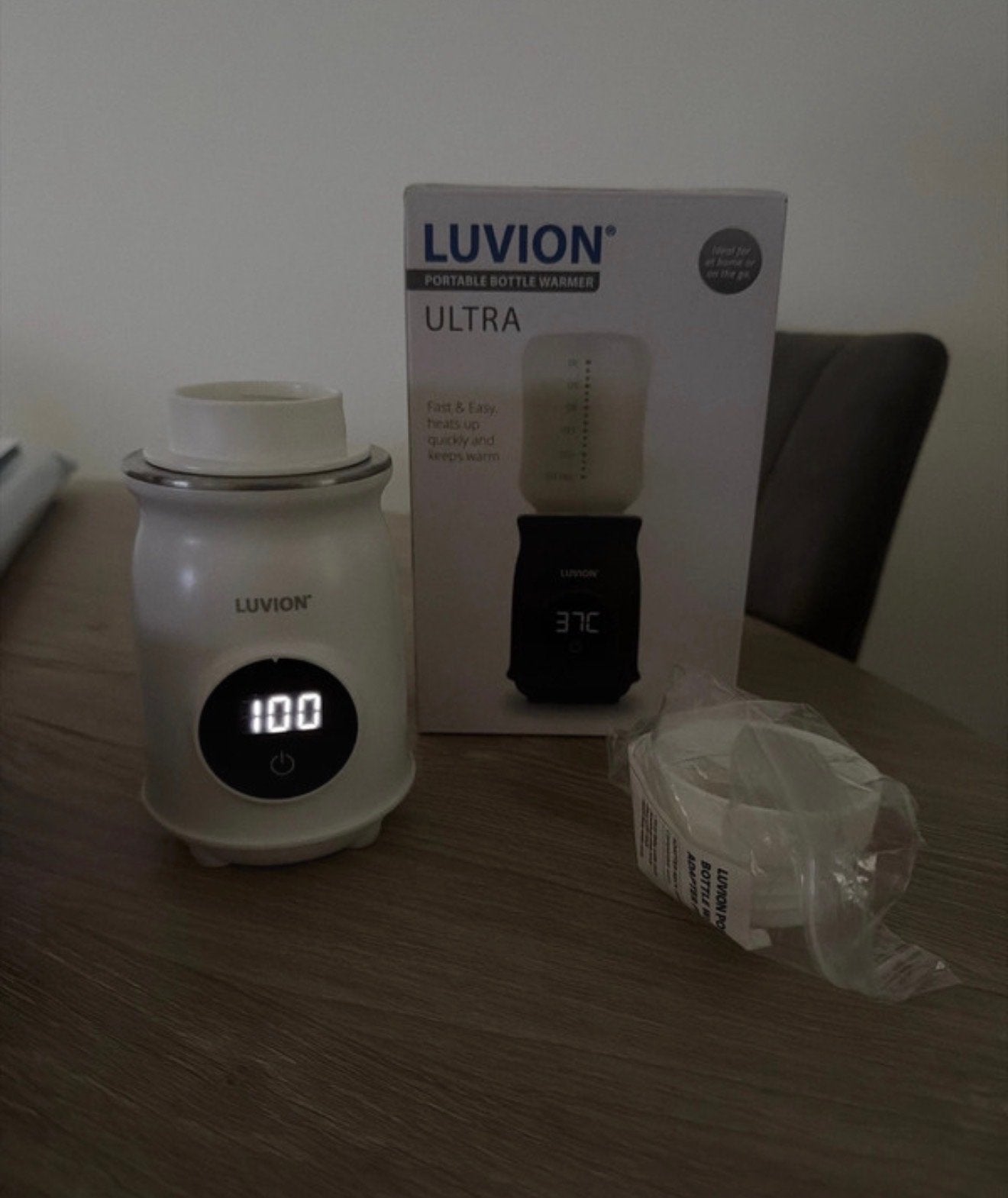 Luvion Ultra Draagbare Flessenwarmer, Ophalen of Verzenden, Zo goed als nieuw
