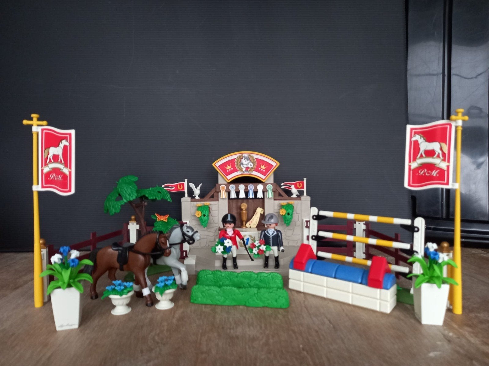 Playmobil 5224 Paarden toernooi en 5229 Voltige training, Gebruikt, Complete set, Ophalen of Verzenden, Country