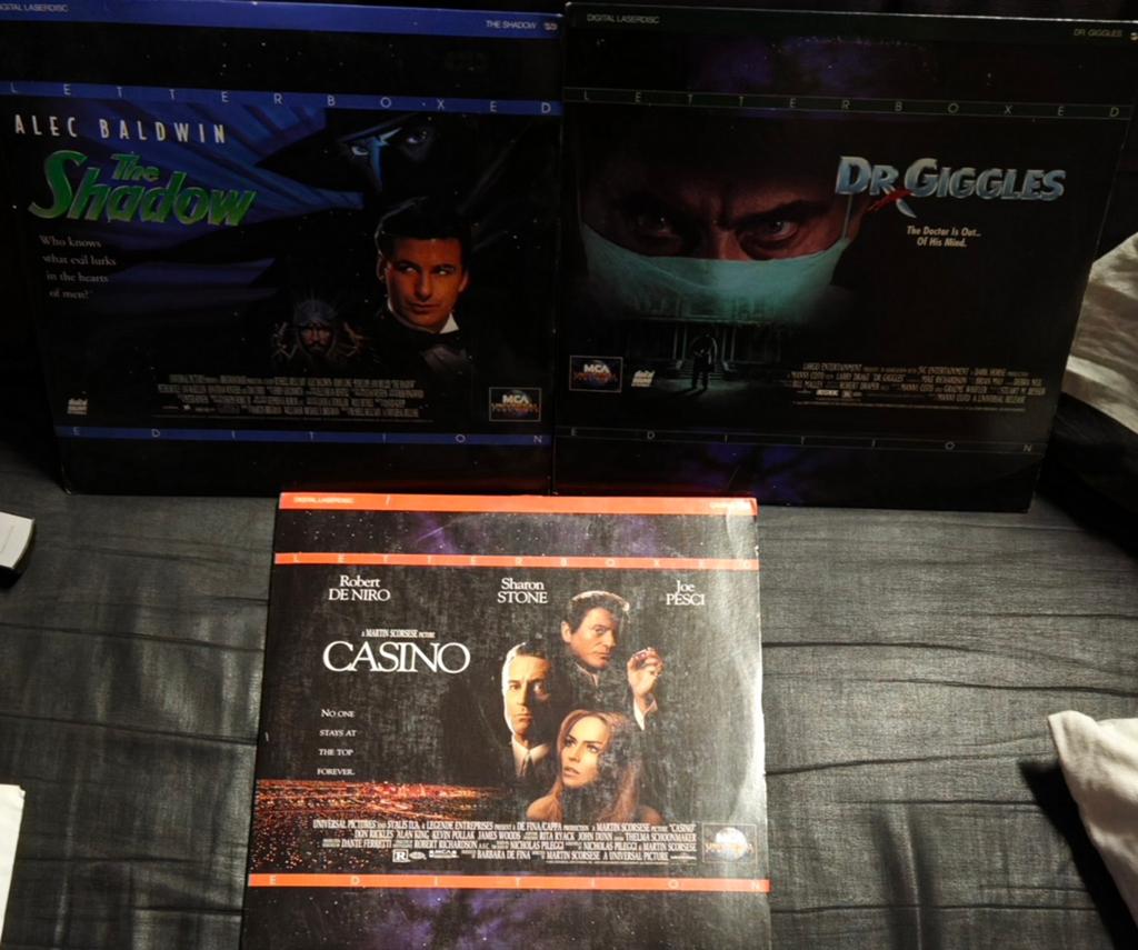 3x "Letterboxed" Laserdiscs, Cd's en Dvd's, Dvd's | Thrillers en Misdaad, Zo goed als nieuw, Actiethriller, Vanaf 16 jaar, Ophalen of Verzenden
