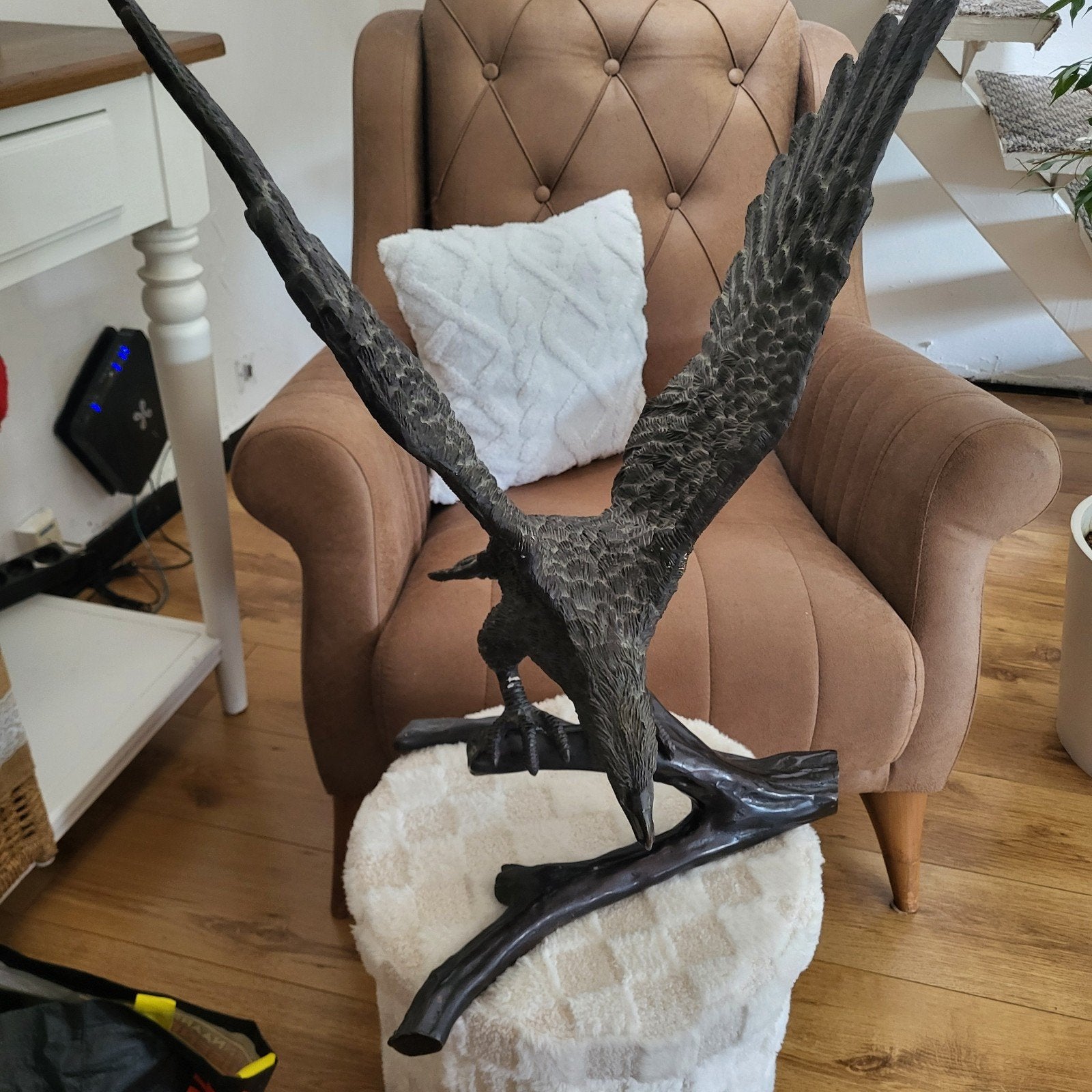Bronze arend 66 cm getekent ophalen belgie puurs, Antiek en Kunst, Ophalen of Verzenden