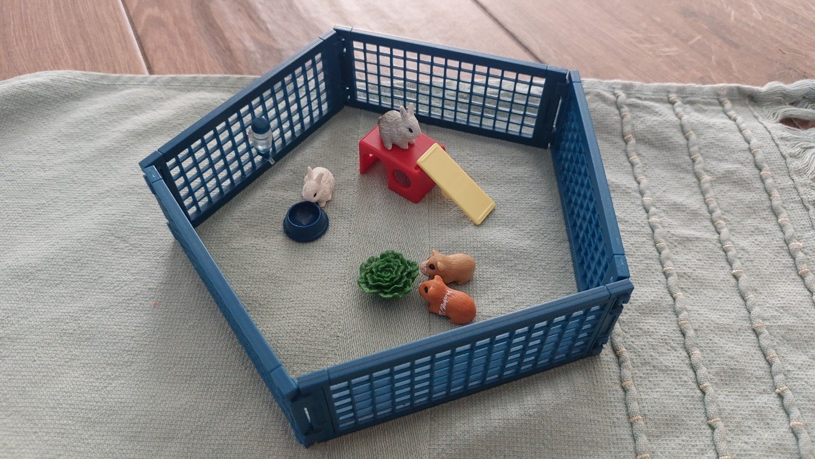 Schleich 42500 - konijntjes en cavia's - compleet, Ophalen of Verzenden, Zo goed als nieuw