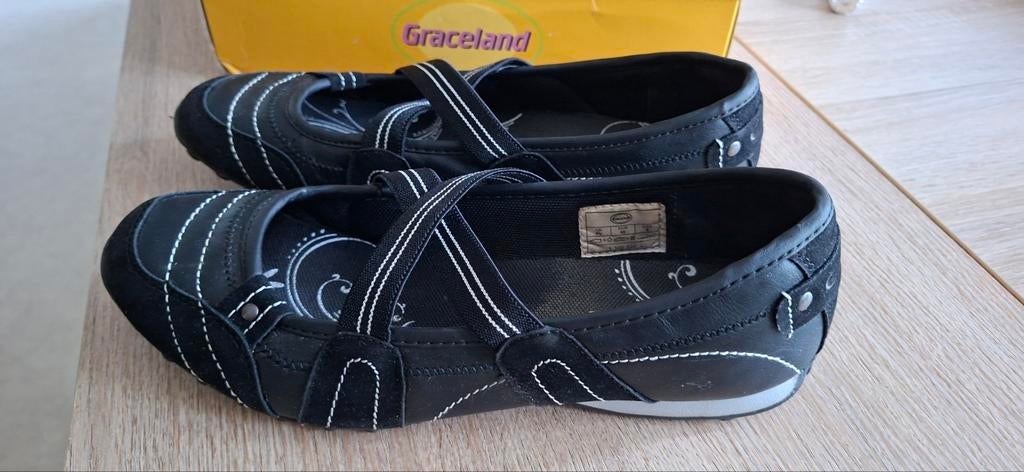 Graceland Zwarte Ballerina's, Zwart, Zo goed als nieuw, Graceland, Ballerina's