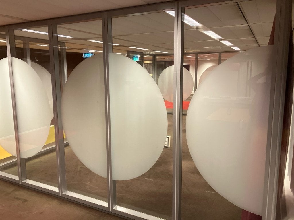 Partij glazenwand scheidingswand glaswand tussenwand ( 539 ), Ophalen, Gevelraam of Ruit, Gebruikt, 80 tot 120 cm