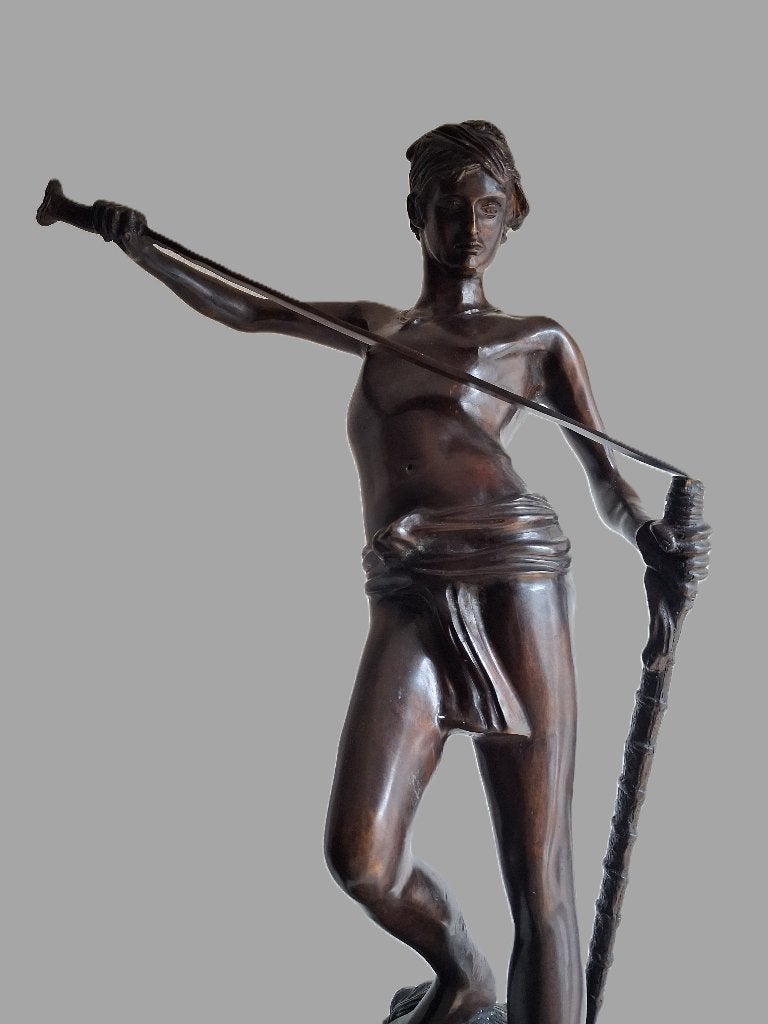 Bronzen David beeld 70cm, brons, cire perdue "50, Ophalen of Verzenden, Brons