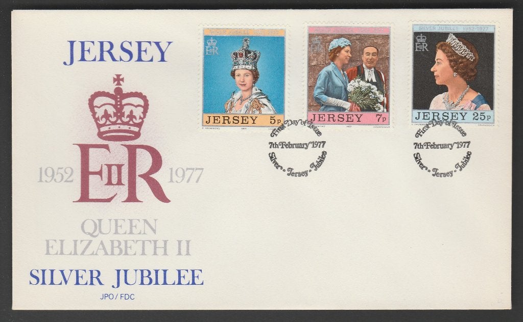 Jersey - Michelnr 157-159 - 25 jaar koningin Elizabeth, Verzenden, Postfris