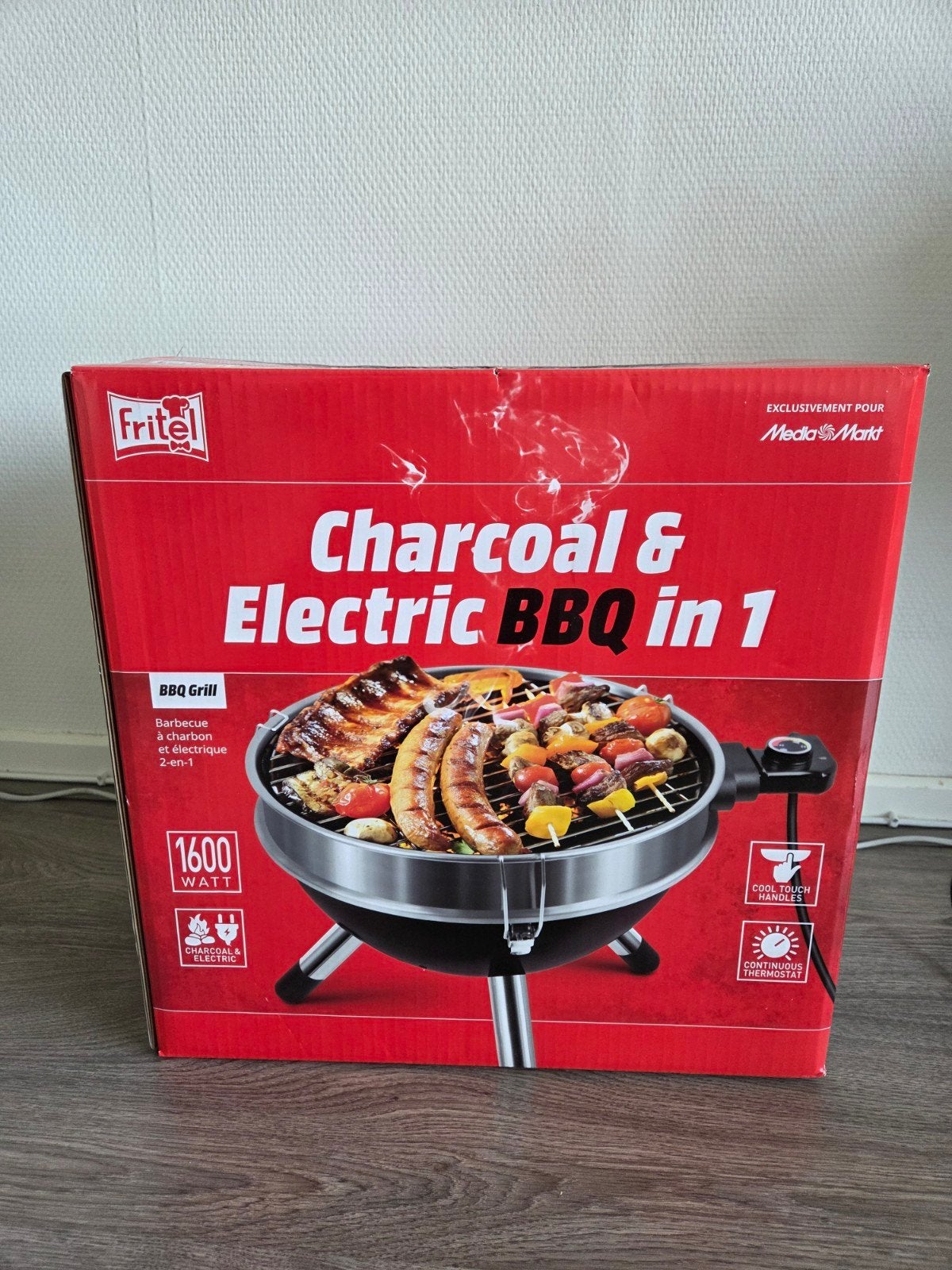 Fritel Charcoal & Electric BBQ 2-in-1, Ophalen of Verzenden, Nieuw