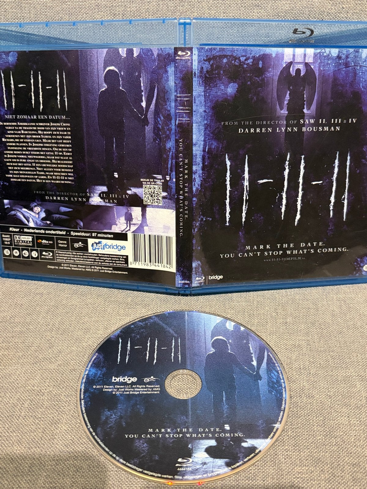 11-11-11 Horrorfilm Blu-ray - Darren Lynn Bousman, Cd's en Dvd's, Engels, Vanaf 16 jaar, Nederlands, Ophalen of Verzenden