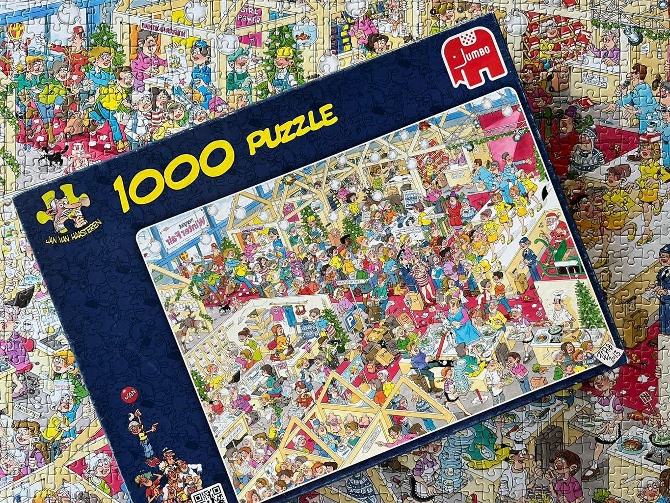 Jan van Haasteren de Winterfair 1000 stukjes, Hobby en Vrije tijd, Denksport en Puzzels, Ophalen, 500 t/m 1500 stukjes, Zo goed als nieuw