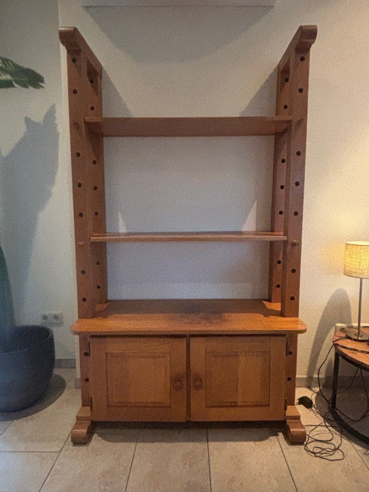 Geloogd massief eiken kaaskast - Tweedehands, Ophalen, Gebruikt, 100 tot 150 cm, Eikenhout