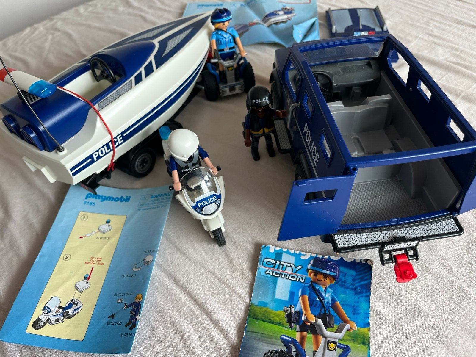 Playmobil politie-boot, Ophalen, Gebruikt