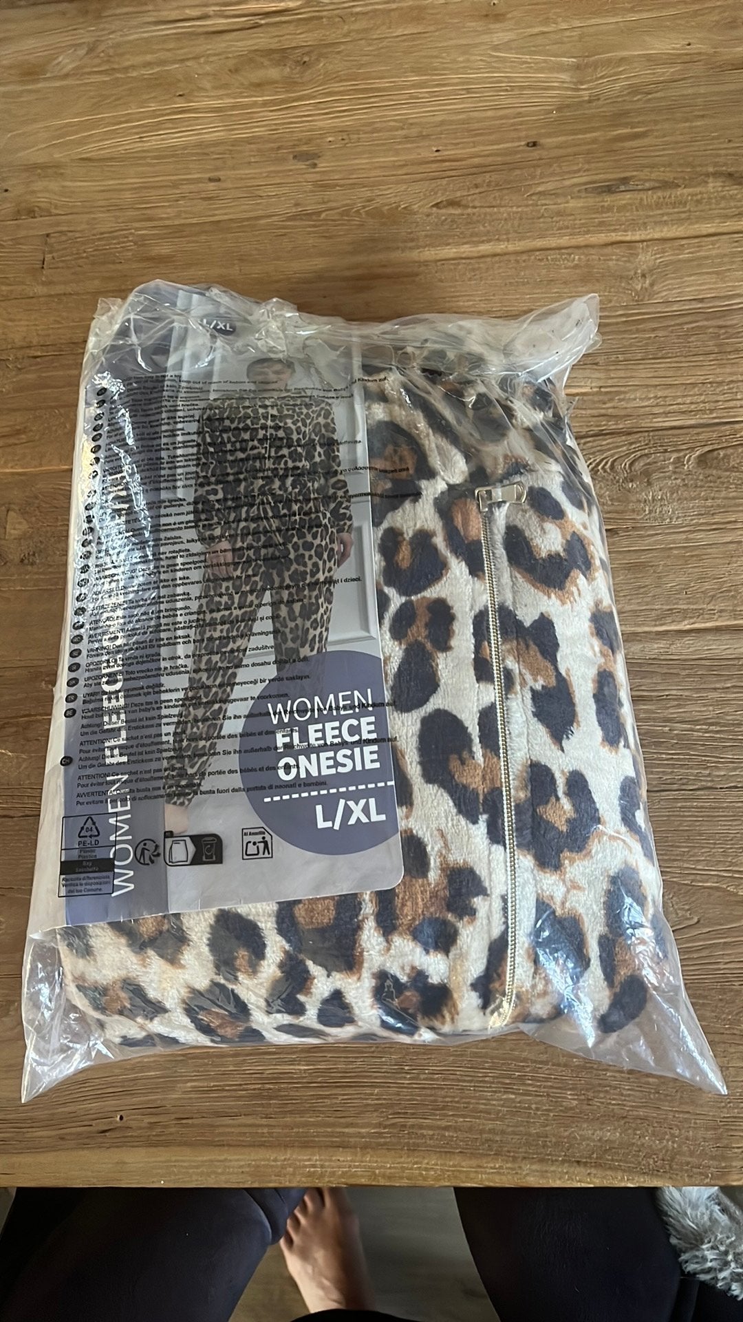 Onesie dames L/Xl panterprint, Ophalen of Verzenden, Nieuw, Maat 42/44 (L), Bruin