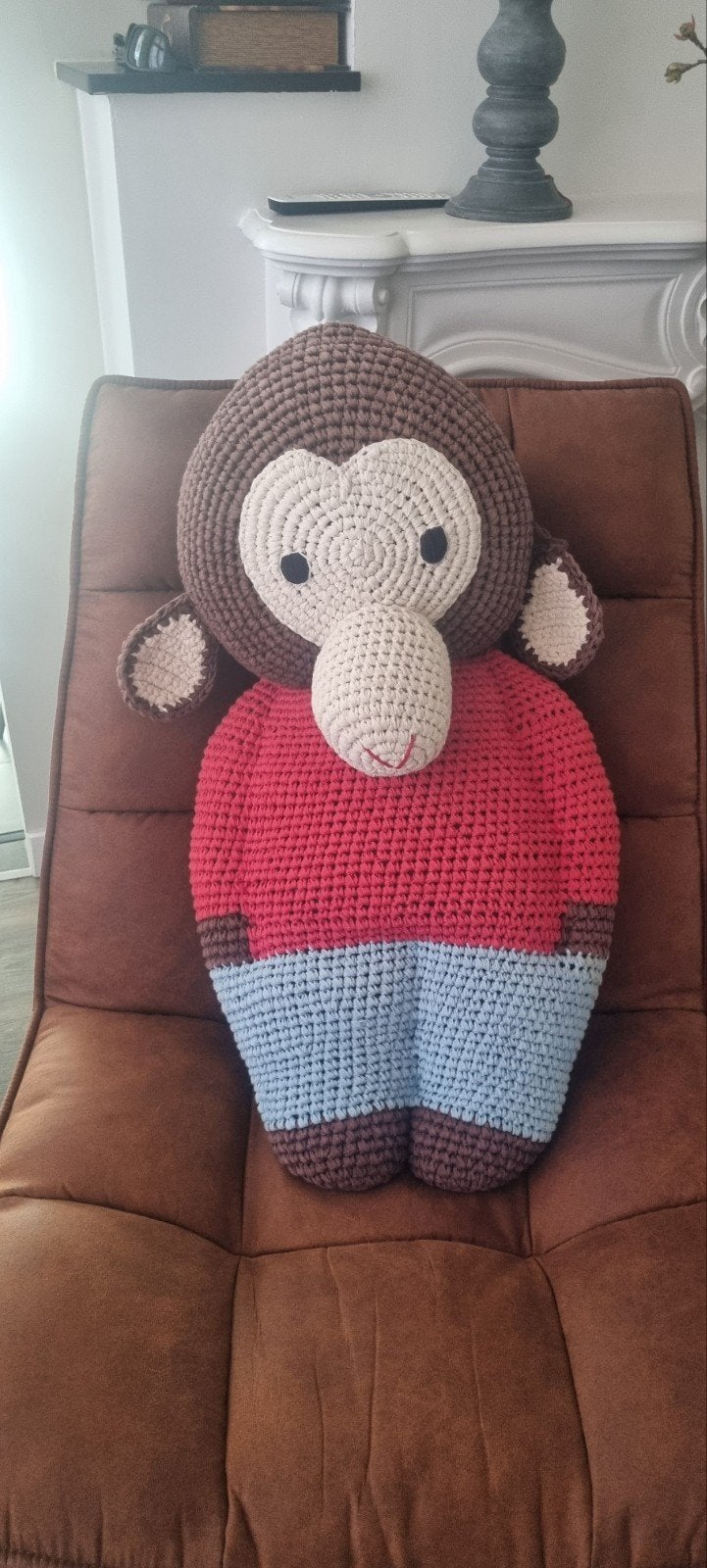 Gehaakte Apen Knuffel, Ophalen, Overige merken, Zo goed als nieuw, Middelgroot (20 tot 80 cm)