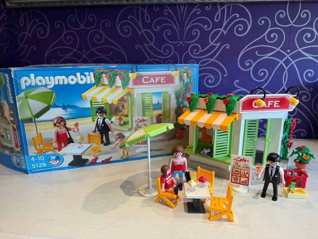 Playmobil Cafe Set 5129, Kinderen en Baby's, Speelgoed | Playmobil, Gebouw, Complete set, Ophalen of Verzenden, Zo goed als nieuw