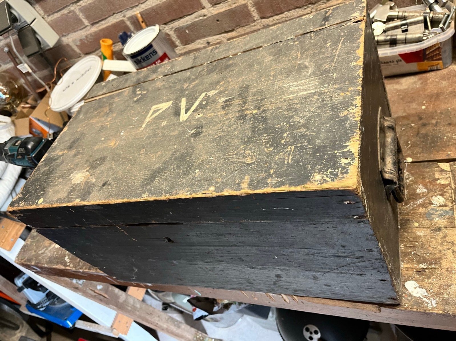 Vintage Gereedschapskist met Diverse Handgereedschappen, Doe-het-zelf en Verbouw, Gereedschap | Handgereedschap, Ophalen, Gebruikt