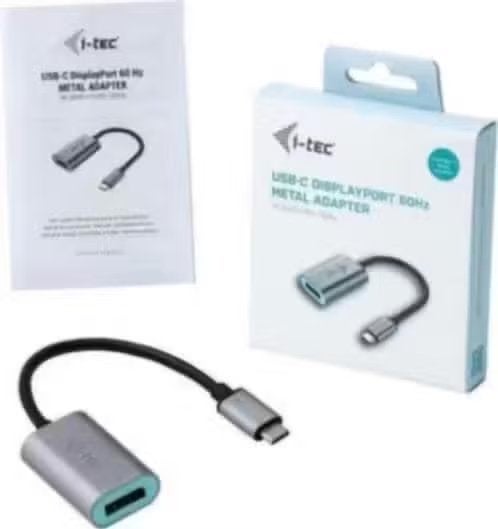 NIEUW i-tec USB-C Metal Displayport Adapter 4K/60Hz, €4,99, Ophalen of Verzenden, Nieuw