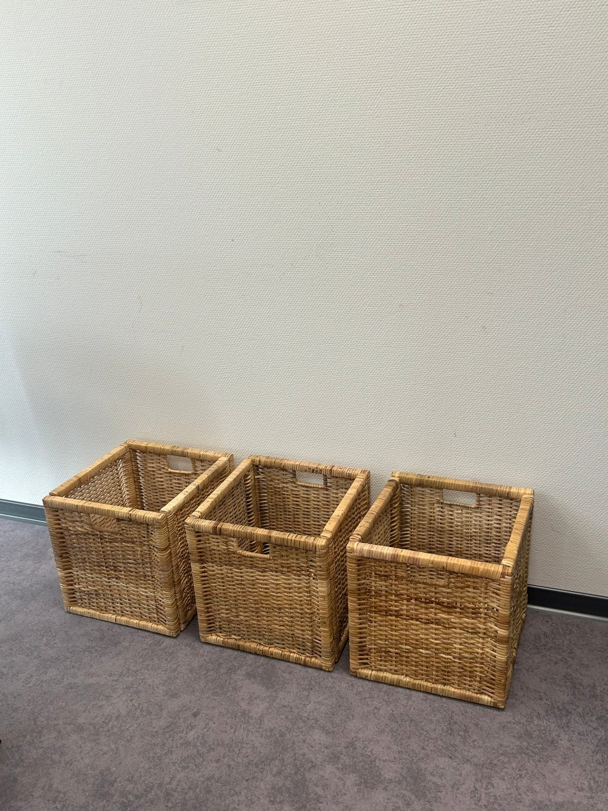 Manden rotan Kallax kast 3 stuks - Branas, Huis en Inrichting, Overige materialen, Mand, Vierkant, Ophalen of Verzenden