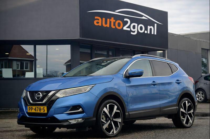 Nissan QASHQAI 1.2 TEKNA AUTOM PANODAK NAVI CAMERA360 LED LM, Auto's, Gebruikt, 4 cilinders, Blauw, 116 pk
