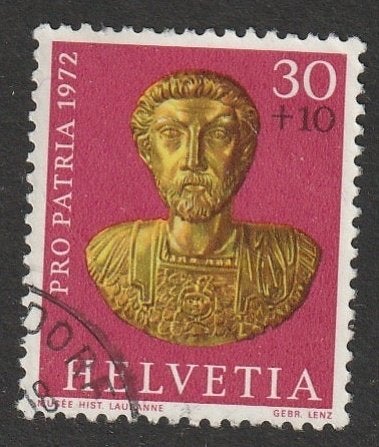 Zwitserland 1972 973 Pro Patria 30c, Gest, Ophalen of Verzenden, Gestempeld