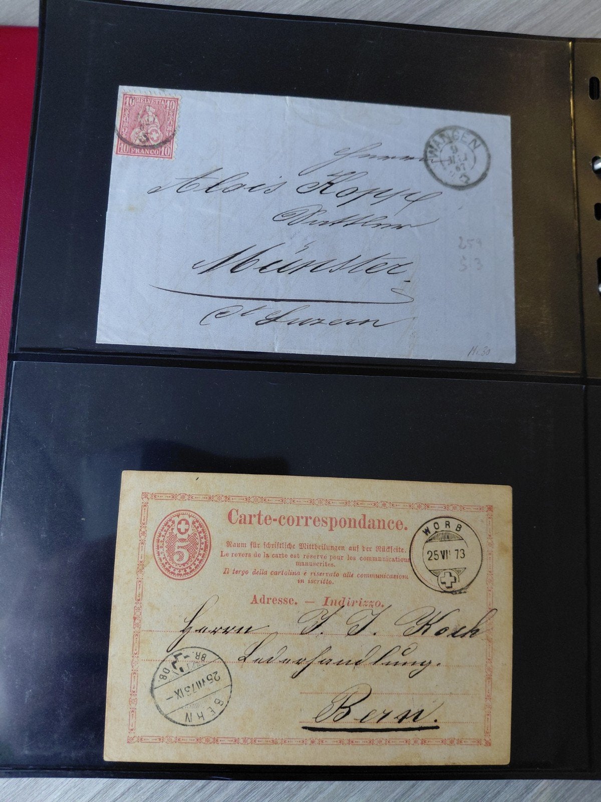5 Oude poststukken en ansichtkaarten (Zwitserland), Ophalen of Verzenden, Buitenland