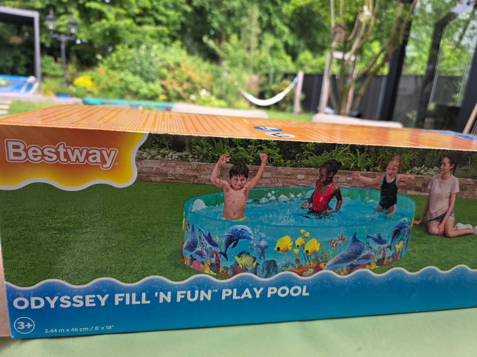 Bestway grootste Opzetzwembad 2.44m x 46cm ZGAN, Rond, Ophalen of Verzenden, Zo goed als nieuw, Opzetzwembad