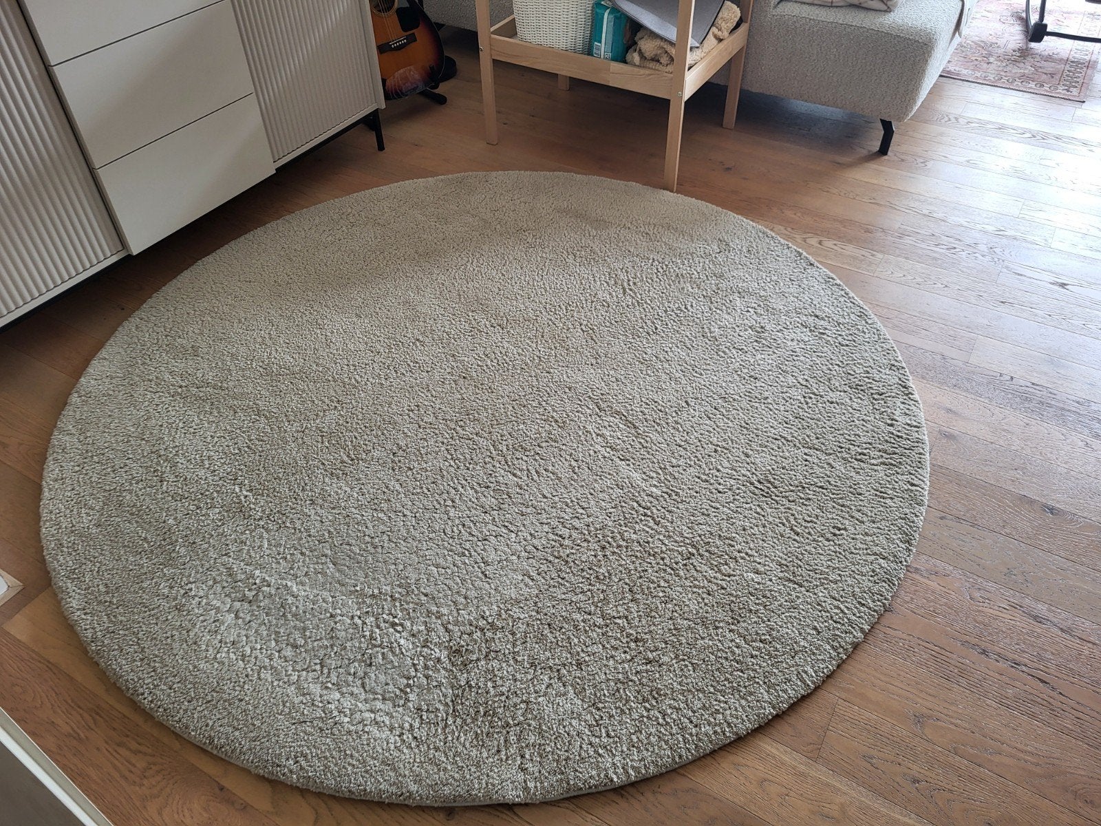Vloerkleed Soho creme 200 cm, Ophalen, Rond, 200 cm of meer, 200 cm of meer