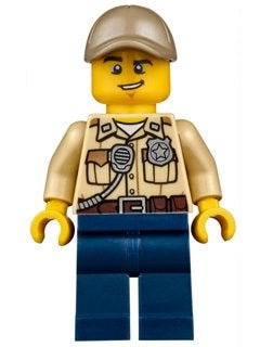 LEGO City cty0523 Swamp Police - Officer, Shirt, Dark Tan, Lego, Ophalen of Verzenden, Minifiguur, City