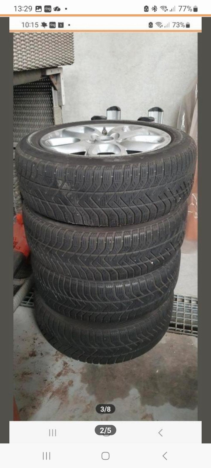 4 winterbanden met velgen - 16 inch Mini Cooper S, Ophalen, Gebruikt