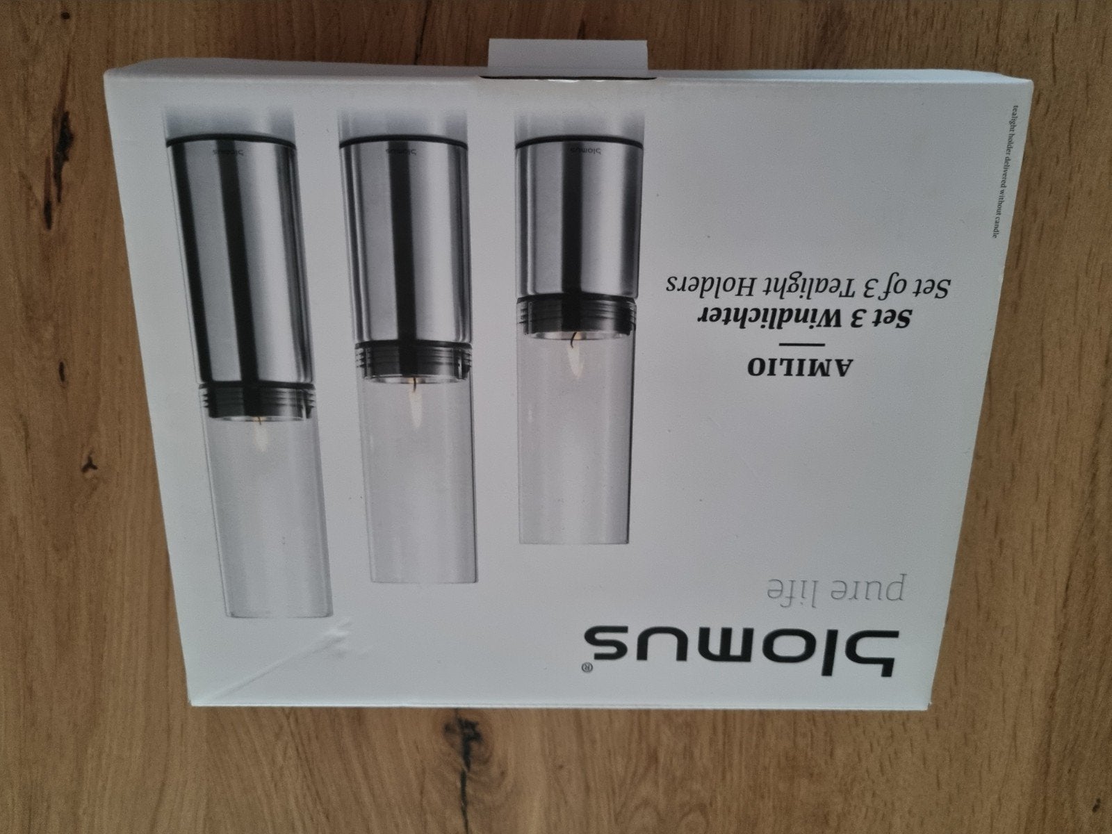 Blomus AMILIO Set van 3 Windlichten / Theelichthouders, Huis en Inrichting, Windlicht, Overige merken, Nieuw, Ophalen of Verzenden