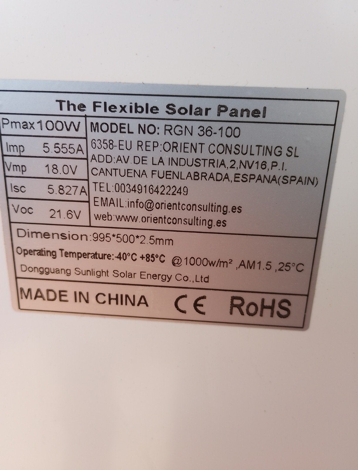 4 x Flexibel Zonnepaneel 100W, Ophalen, Zo goed als nieuw