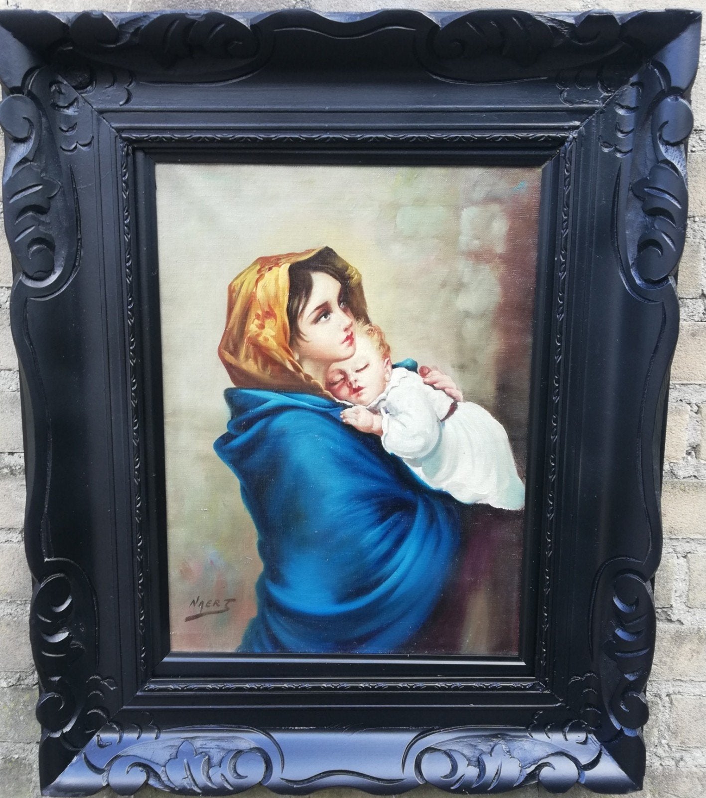 Emile Decraene/Naert(1908-2000), La Madonnina. Ca 1950., Antiek en Kunst, Kunst | Schilderijen | Klassiek, Doek, Portret of Personen