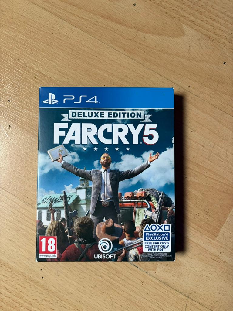 Far Cry 5 - Deluxe Editie - Game + Map - PS4, Ophalen of Verzenden, Zo goed als nieuw, Met 1 controller, Original