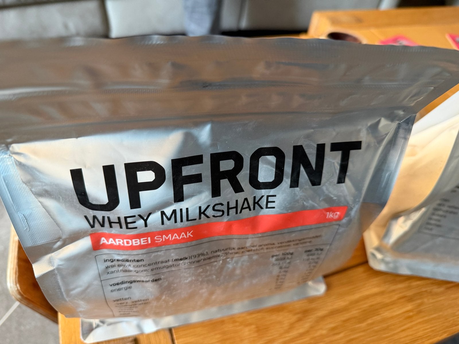 2x Upfront Whey Milkshake Aardbei - Houdbaar tot mei 2027, Ophalen of Verzenden, Nieuw, Poeder of Drank