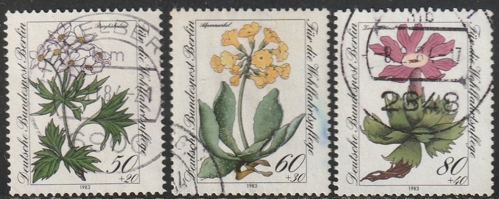 Berlijn 1983 703/705 Alpenbloemen, Gest, Ophalen of Verzenden, Overige periodes, Gestempeld