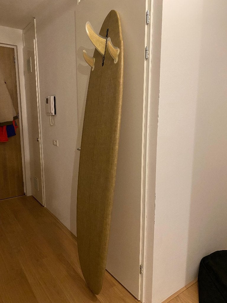 surfboard + Ripcurl bag + leash + wax set - wave surfing, Ophalen, Zo goed als nieuw, Longboard, Met koord