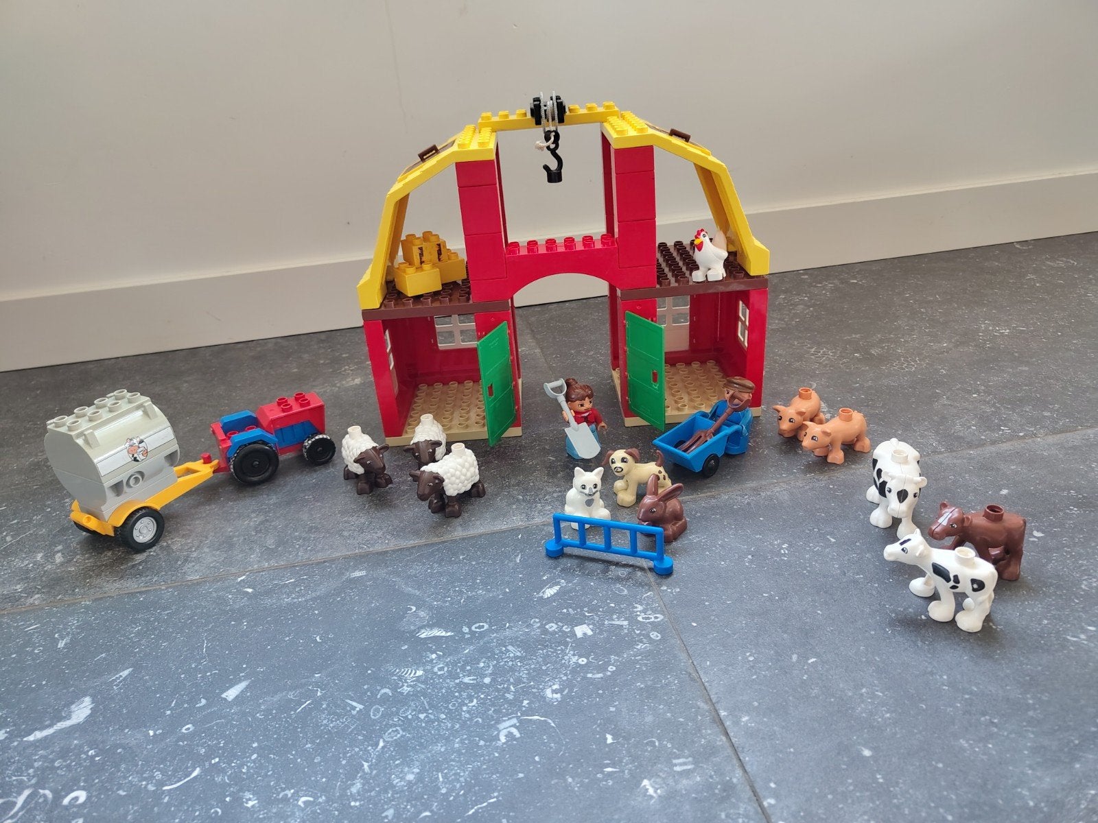 duplo boerderij groot, incl traktor en extra dierfiguren, Ophalen of Verzenden, Zo goed als nieuw, Duplo