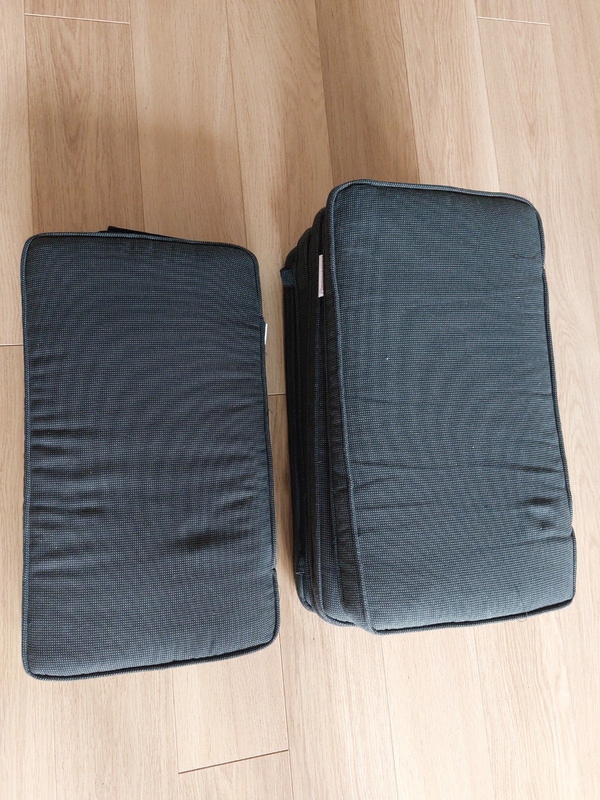 6x Picknicktafel Kussens met klittenband - antraciet, Ophalen of Verzenden, Gebruikt