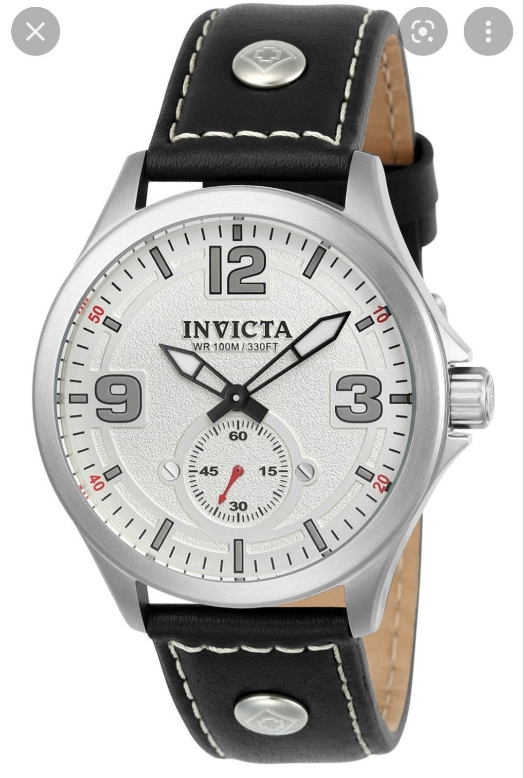 Invicta Aviator, Zakhorloge, Leer, Zo goed als nieuw, Ophalen