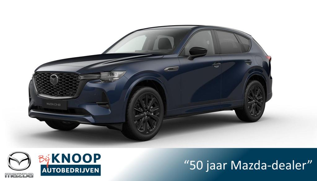 Mazda CX-60 2.5 e-SkyActiv PHEV Homura Plus Modeljaar 2026|, Auto's, Automaat, 4 cilinders, Blauw, Bedrijf