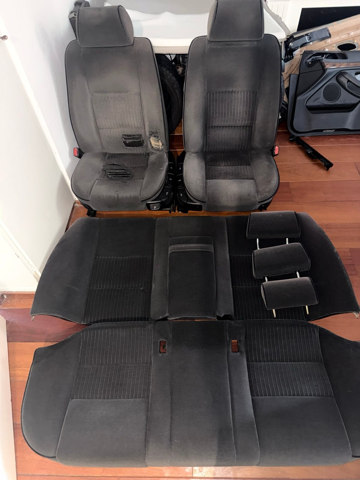 BMW E39 Sedan Interieur - Stof Stoelen en Achterbank, Ophalen, Gebruikt, BMW