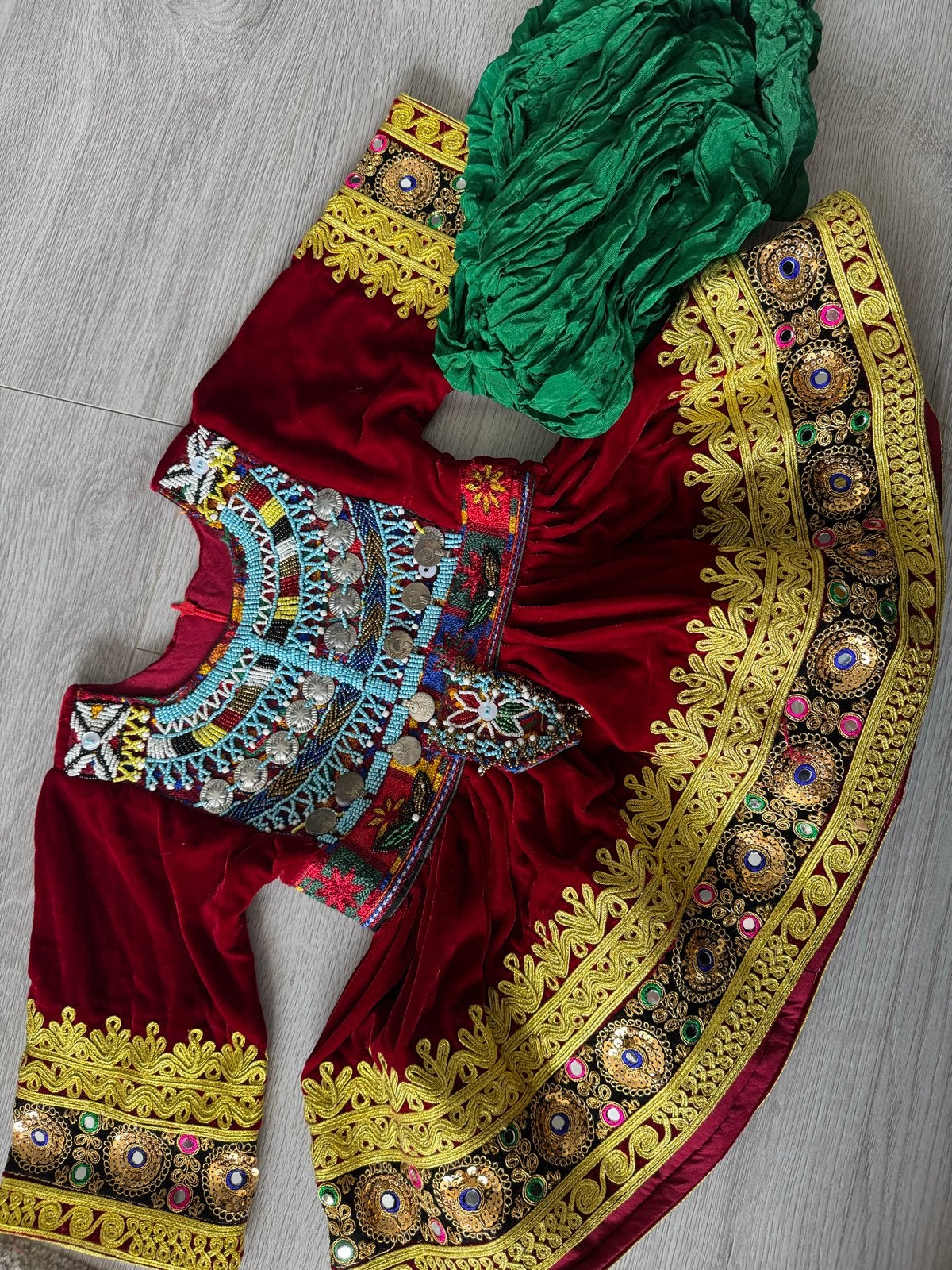 Traditionele Afghaanse jurk (gand afghani) voor meisjes, Ophalen of Verzenden, Nieuw, Meisje